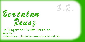 bertalan reusz business card